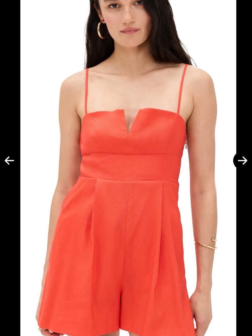 Susana Monaco Coral Sleeveless V-Neck Romper